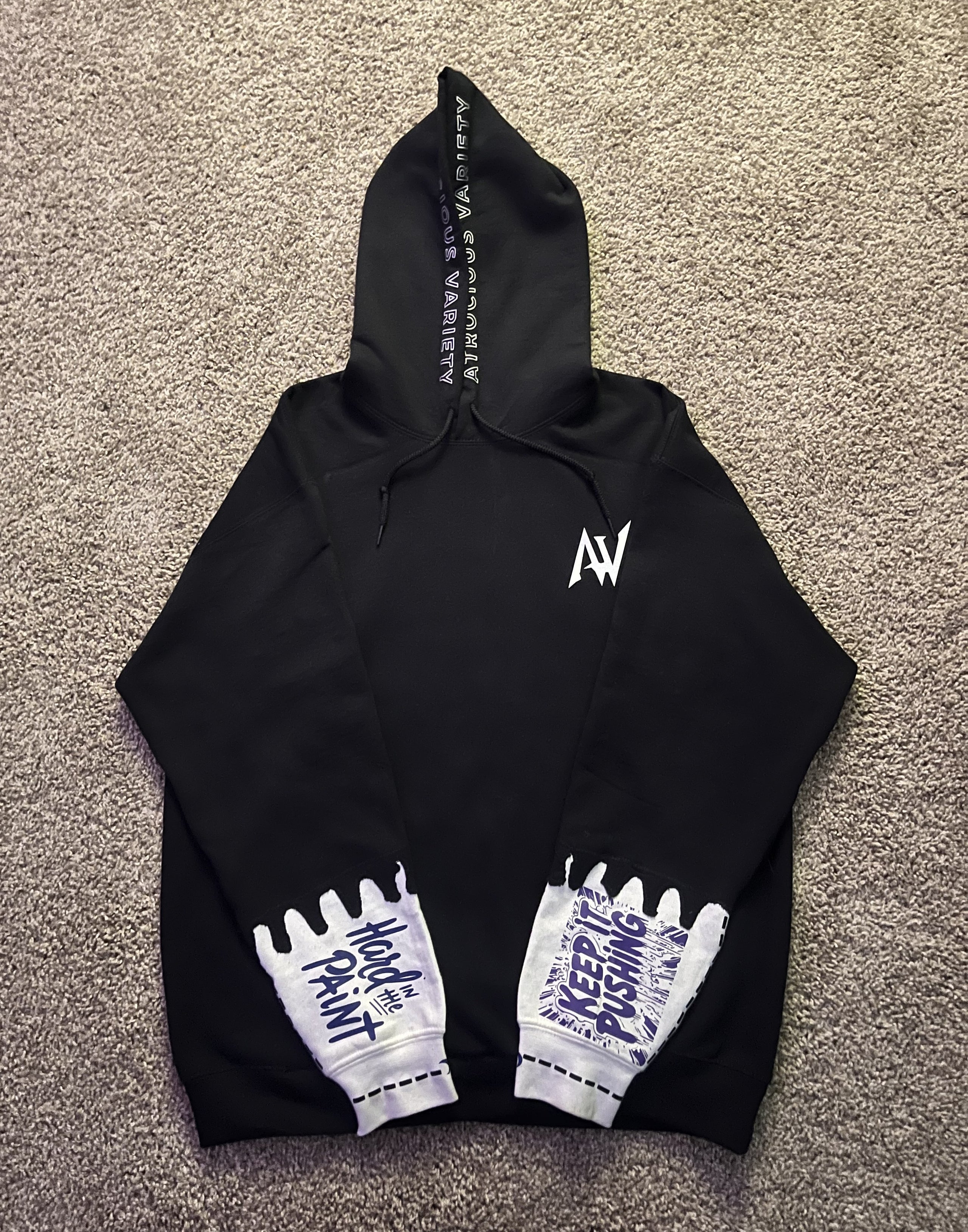 Project #1 ATROCIOUS VARIETY Black and White Hoodie