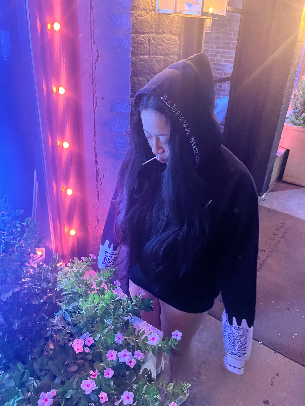 Project #1 ATROCIOUS VARIETY Black and White Hoodie